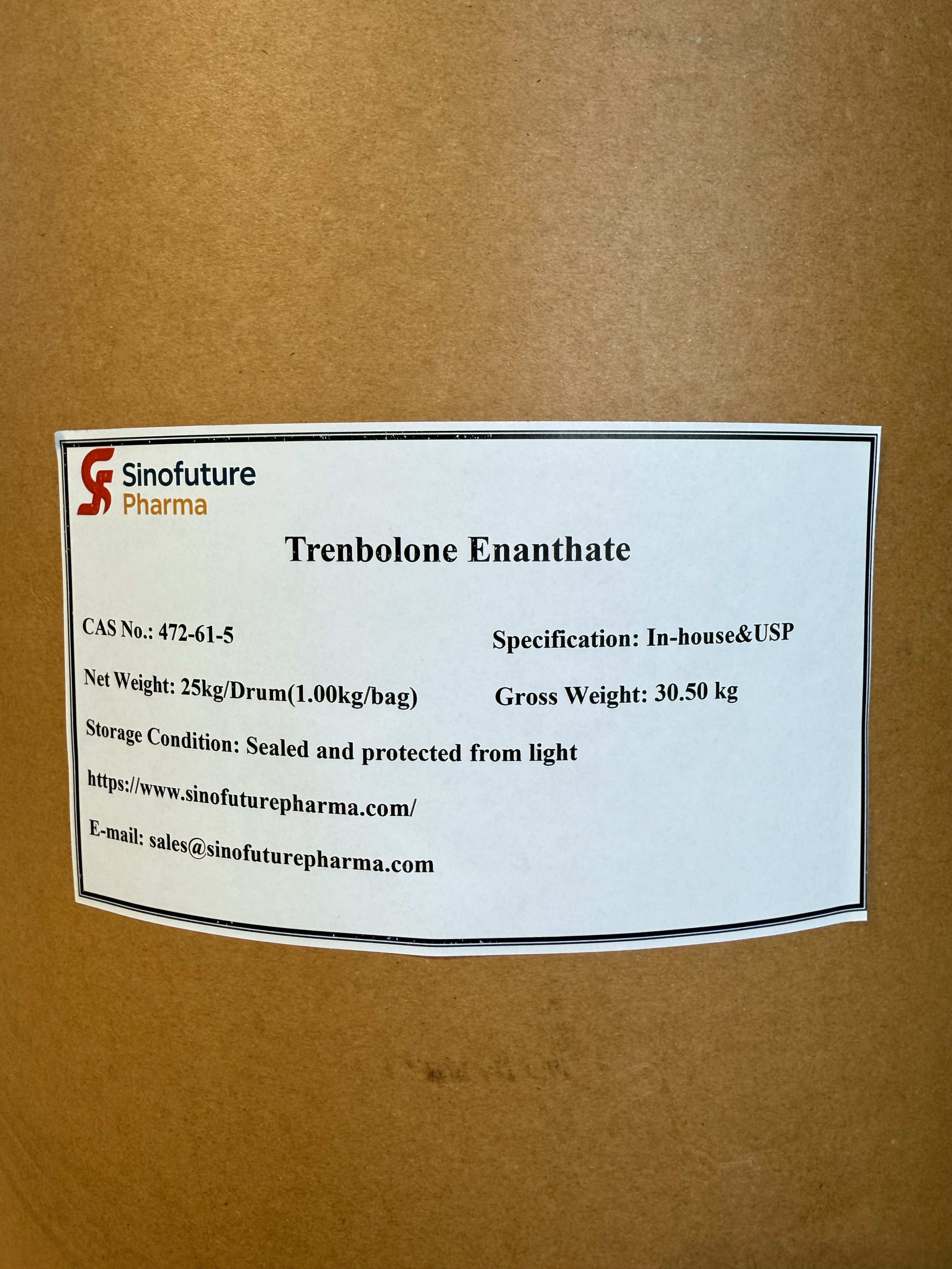 Trenbolone Enanthate CAS-nr. 10161-35-8 Producent | SINOFUTURE PHARMA Foretrukken leverandør